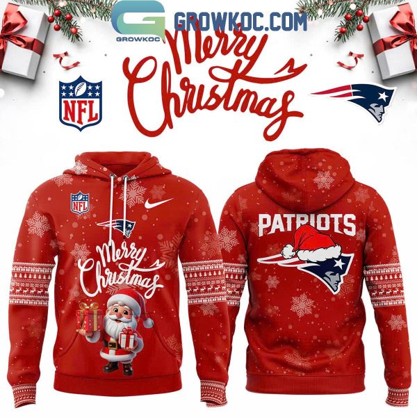 New England Patriots Santa Claus 2024 Merry Christmas Festive Hoodie T-Shirt