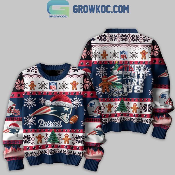 New England Patriots They Not Like Us Christmas Happy Holidays Ugly Sweater