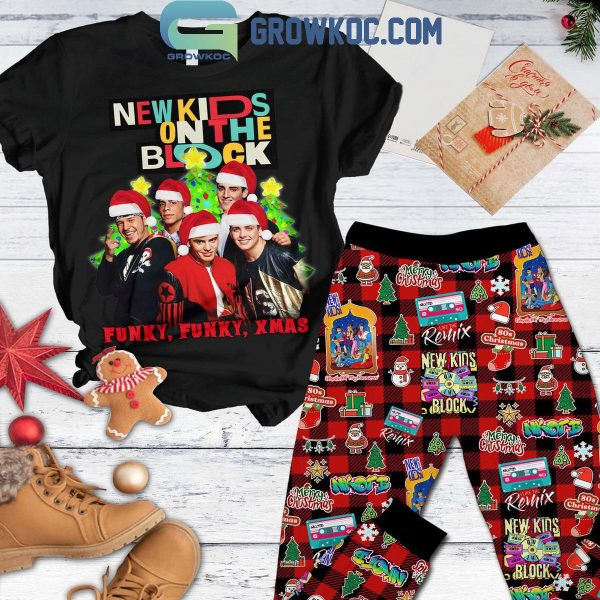 New Kids On The Block NKOTB Christmas Funky Funky Xmas 2024 Fleece Pajamas Set