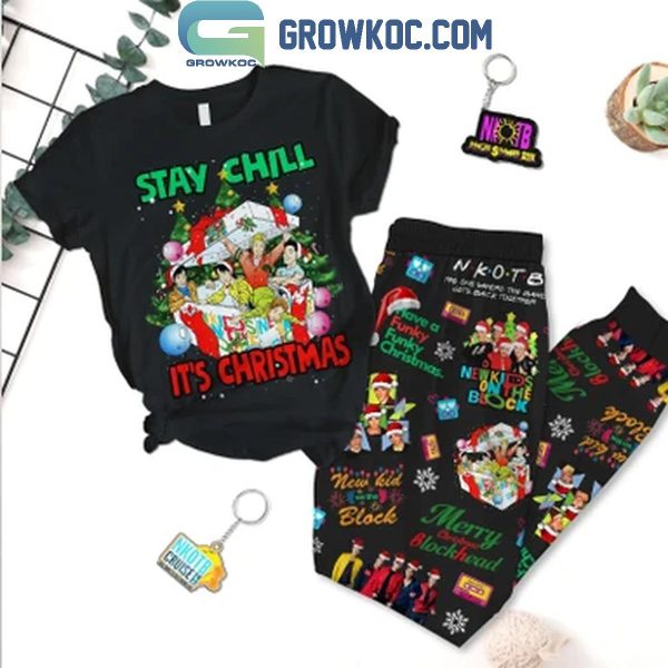 New Kids On The Block Stay Chill In 2024 Christmas Fleece Pajamas Set