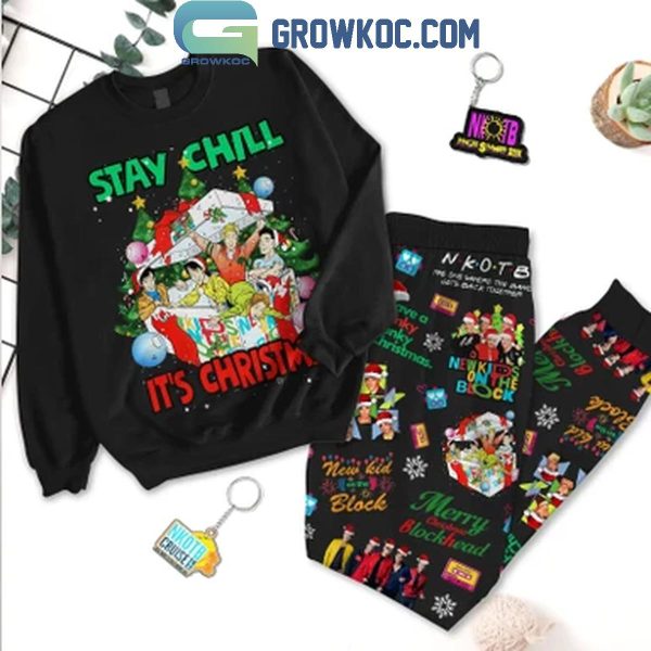 New Kids On The Block Stay Chill In 2024 Christmas Fleece Pajamas Set