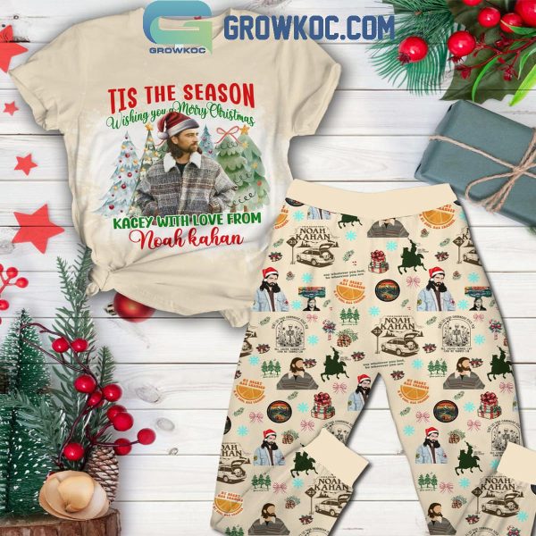 Noah Kahan Wishing You A Merry Christmas With Love 2024 Fleece Pajamas Set