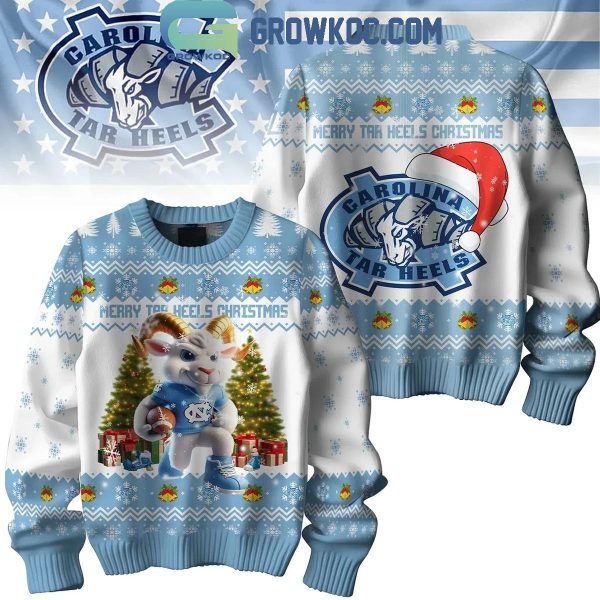 North Carolina Tar Heels Merry Tar Heels 2024 Christmas Ugly Sweater