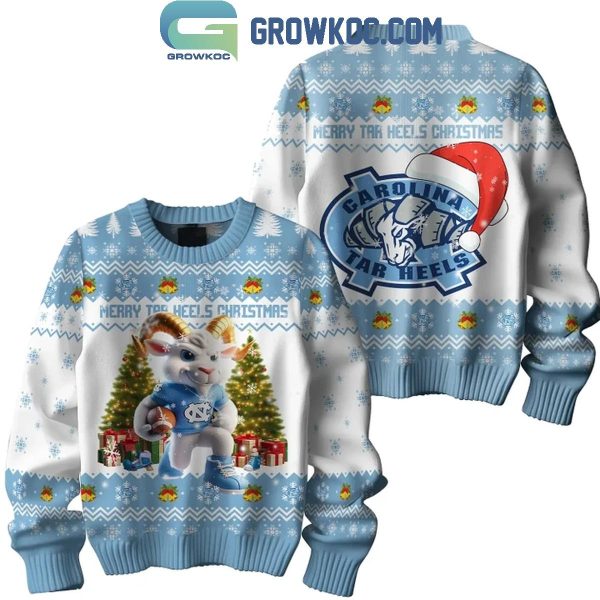 North Carolina Tar Heels Merry Tar Heels 2024 Christmas Ugly Sweater