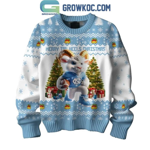 North Carolina Tar Heels Merry Tar Heels 2024 Christmas Ugly Sweater