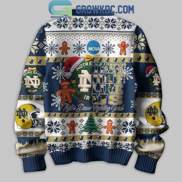 Notre Dame Fighting Irish Football They Not Like Us Christmas Ugly Sweater