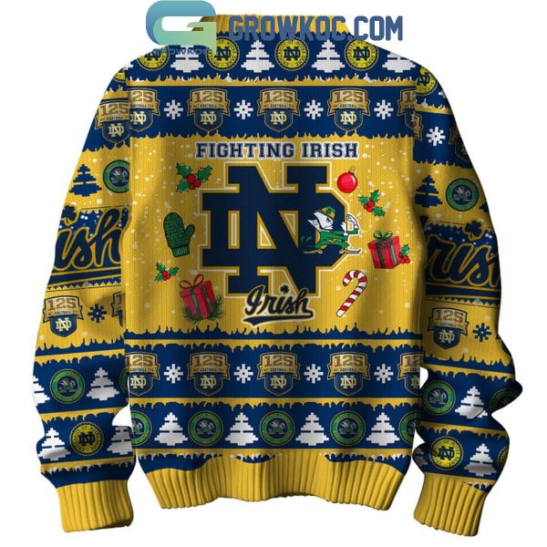 Notre Dame Fighting Irish Holiday Spirit Irish Pride Christmas Time Ugly Sweater