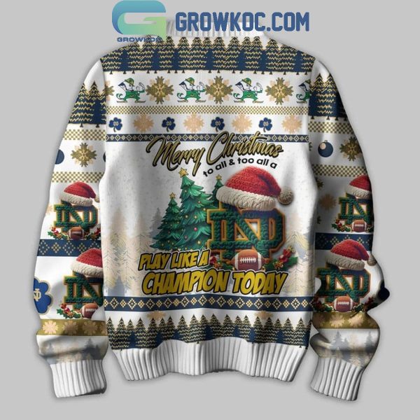 Notre Dame Fighting Irish They Not Like Us Merry Christmas To All Ugly Sweater