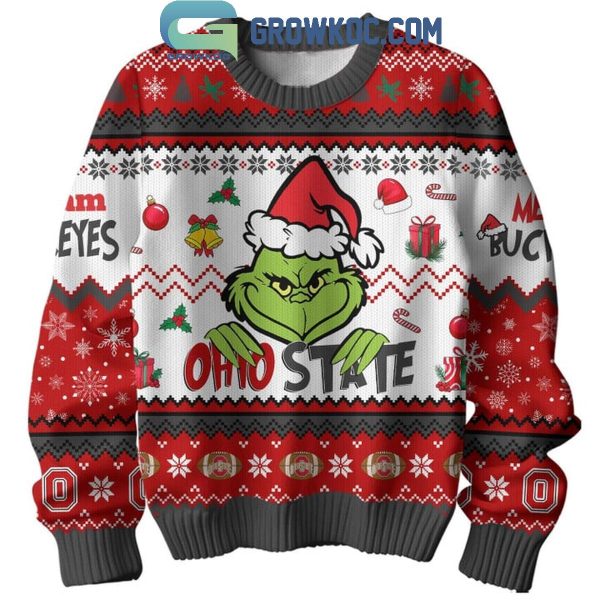 Ohio State Buckeyes Christmas They Not Like Us The Grinch Ugly Sweater