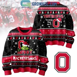 Ohio State Buckeyes Grinch Christmas Merry Buckeyesmas Ugly Sweater