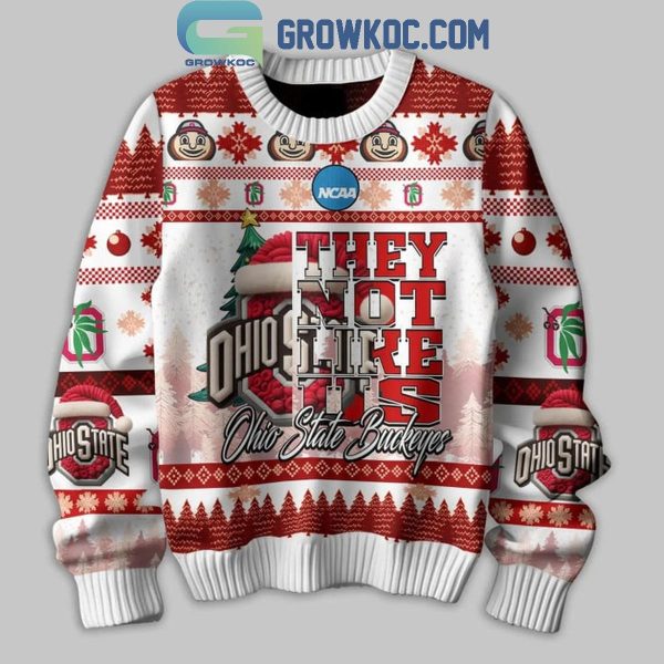 Ohio State Buckeyes They Not Like Us Merry Christmas To All Ugly Sweater