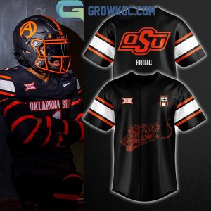 Oklahoma State Cowboys Football 125th Anniversary Throwback Baseball Jersey