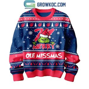 Ole Miss Rebels Grinch Christmas Merry Ole Missmas Ugly Sweater