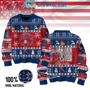 Ole Miss Rebels Santa’s Favorite Ole Miss Player Christmas Ugly Sweater