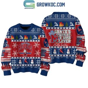 Ole Miss Rebels Santa’s Favorite Ole Miss Player Christmas Ugly Sweater