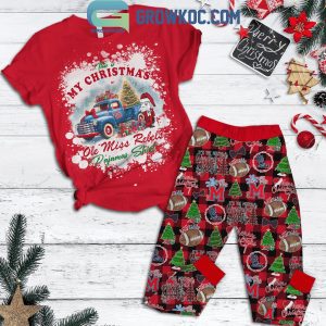 Ole Miss Rebels This Is My Christmas Movie Watching Shirt Fleece Pajamas Set