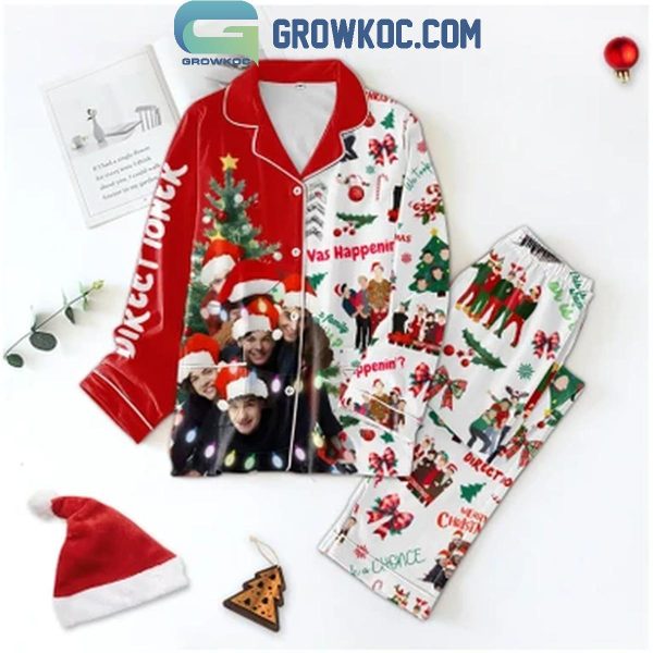 One Direction Merry Christmas Directioner Vas Happening Polyester Pajamas Set