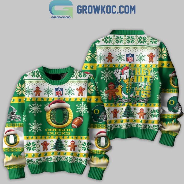 Oregon Ducks 2024 They Not Like Us Ducks Christmas Ugly Sweater