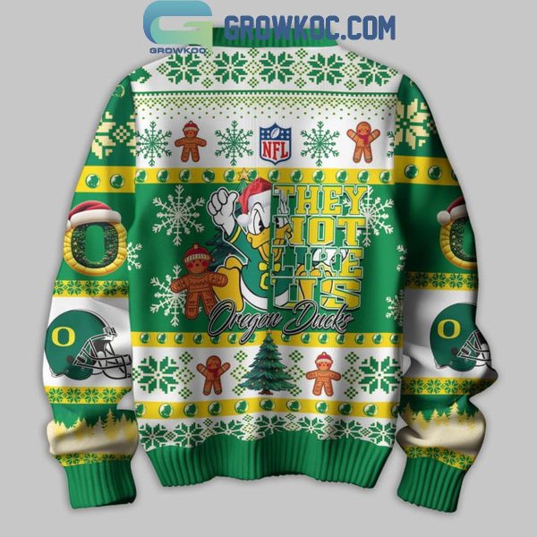 Oregon Ducks 2024 They Not Like Us Ducks Christmas Ugly Sweater