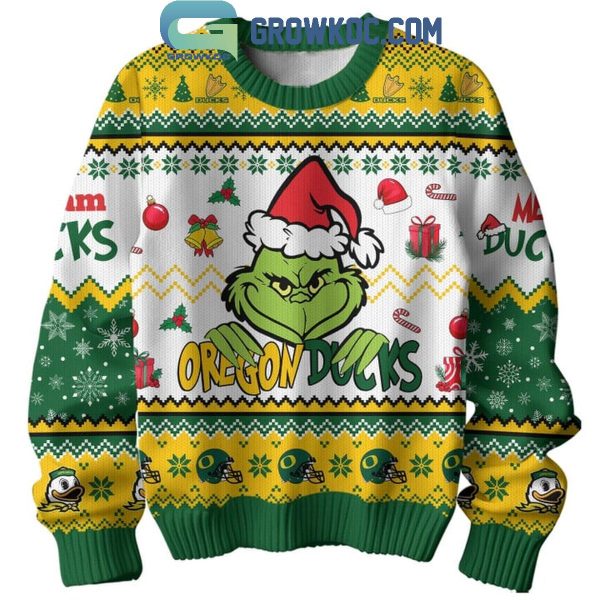 Oregon Ducks Christmas They Not Like Us The Grinch Ugly Sweater