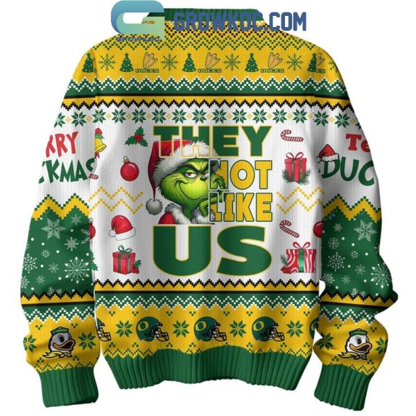 Oregon Ducks Christmas They Not Like Us The Grinch Ugly Sweater