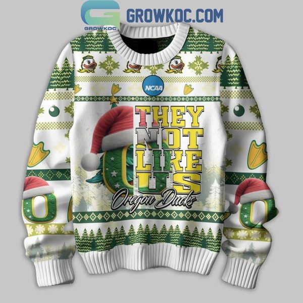 Oregon Ducks They Not Like Us Merry Christmas To All Ugly Sweater