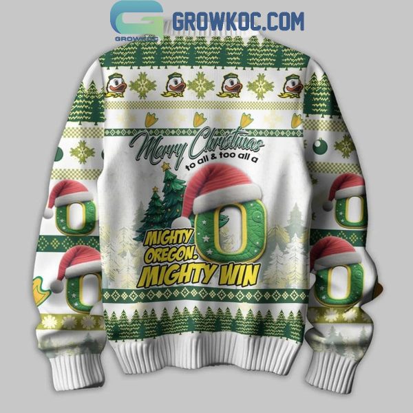 Oregon Ducks They Not Like Us Merry Christmas To All Ugly Sweater