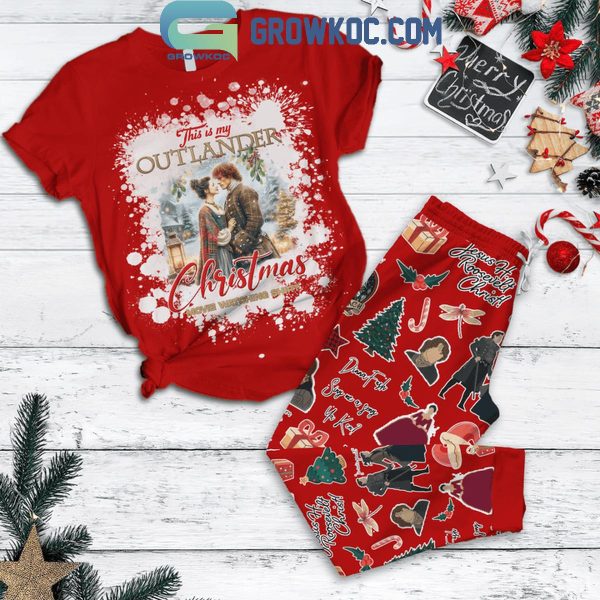 Outlander This Is My Christmas Movie Watching Shirt Fleece Pajamas Set