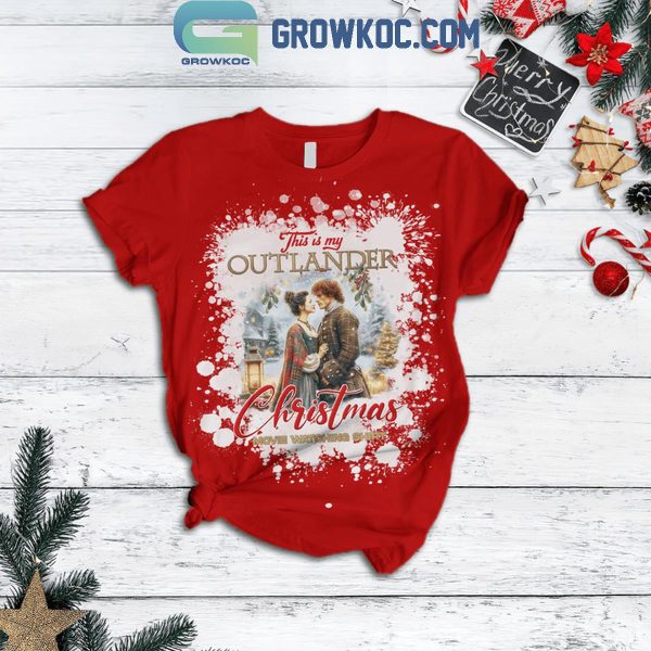 Outlander This Is My Christmas Movie Watching Shirt Fleece Pajamas Set