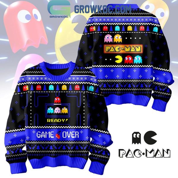 Pac-Man Ready 2024 Game Over Christmas Ugly Sweater