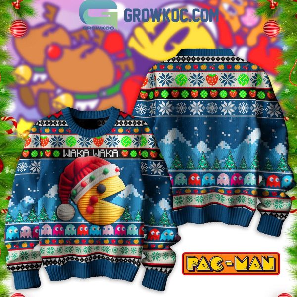 Pac-Man Waka Waka 2024 Christmas Ugly Sweater