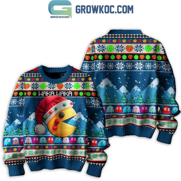 Pac-Man Waka Waka 2024 Christmas Ugly Sweater