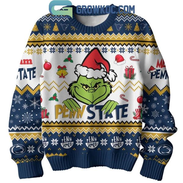 Penn State Nittany Lions The Grinch Not Like Us Merry Christmas Ugly Sweater