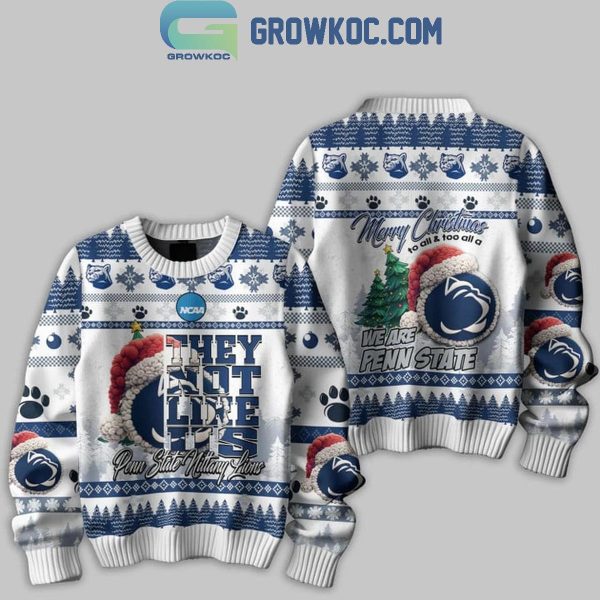 Penn State Nittany Lions They Not Like Us Merry Christmas To All Ugly Sweater