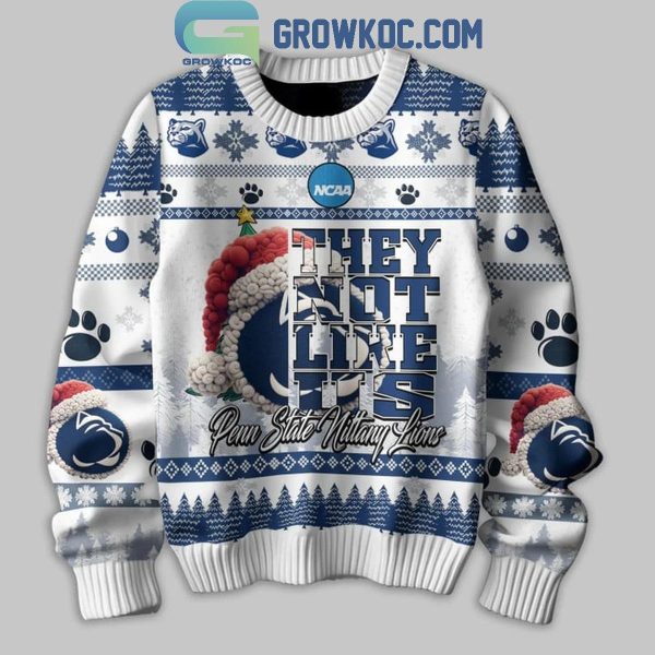 Penn State Nittany Lions They Not Like Us Merry Christmas To All Ugly Sweater