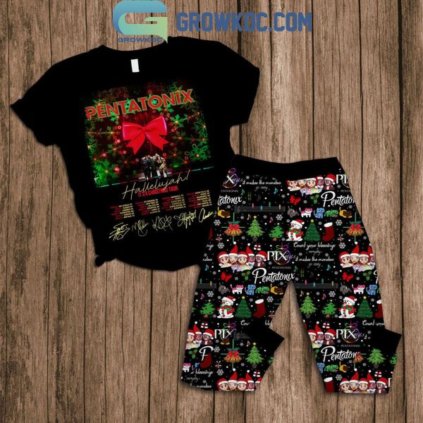 Pentatonix Hallelujah It’s A Christmas Tour 2024 Fleece Pajamas Set