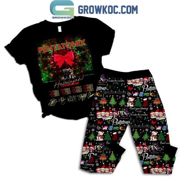 Pentatonix Hallelujah It’s A Christmas Tour 2024 Fleece Pajamas Set