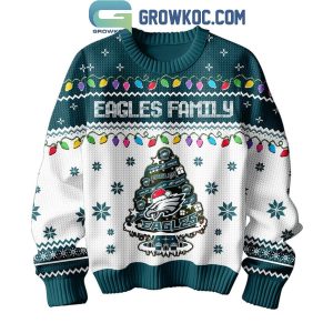 Philadelphia Eagles Family Have A Merry Christmas 2024 Ugly Sweater