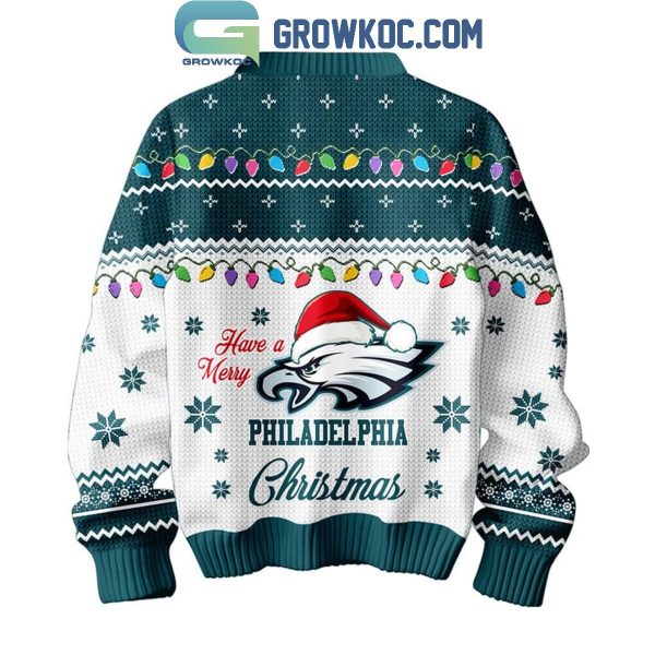 Philadelphia Eagles Family Have A Merry Christmas 2024 Ugly Sweater