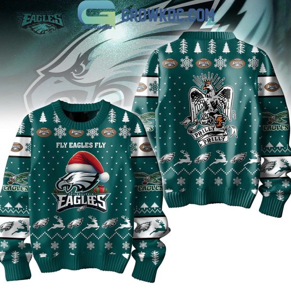 Philadelphia Eagles Fly Eagles Fly Philly Philly 2024 Christmas Ugly Sweater