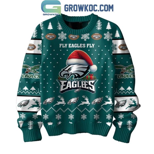 Philadelphia Eagles Fly Eagles Fly Philly Philly 2024 Christmas Ugly Sweater