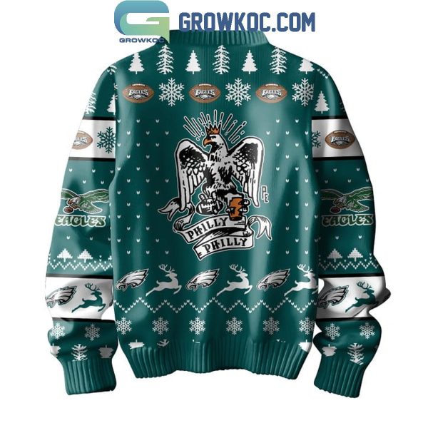 Philadelphia Eagles Fly Eagles Fly Philly Philly 2024 Christmas Ugly Sweater