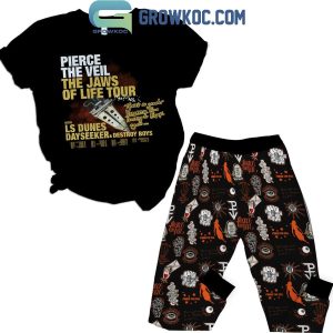 Pierce The Veil The Jaws Of Life Tour 2024 Fleece Pajamas Set