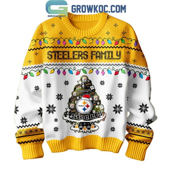 Pittsburgh Steelers Family Have A Merry Christmas 2024 Ugly Sweater