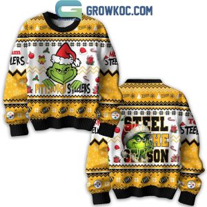 Pittsburgh Steelers Steel The Season Happy Holidays The Grinch 2024 Ugly Sweater