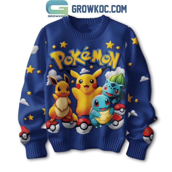 Pokemon Pikachu And Friends Celebrating Christmas Ugly Sweater