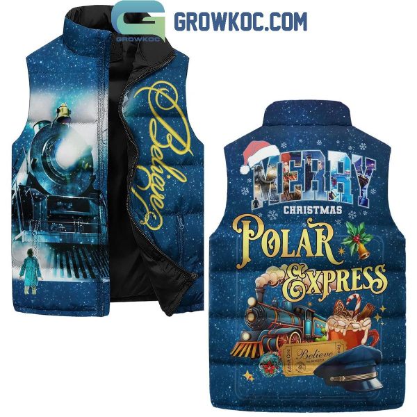 The Polar Express 2024 Merry Christmas Sleeveless Puffer Jacket