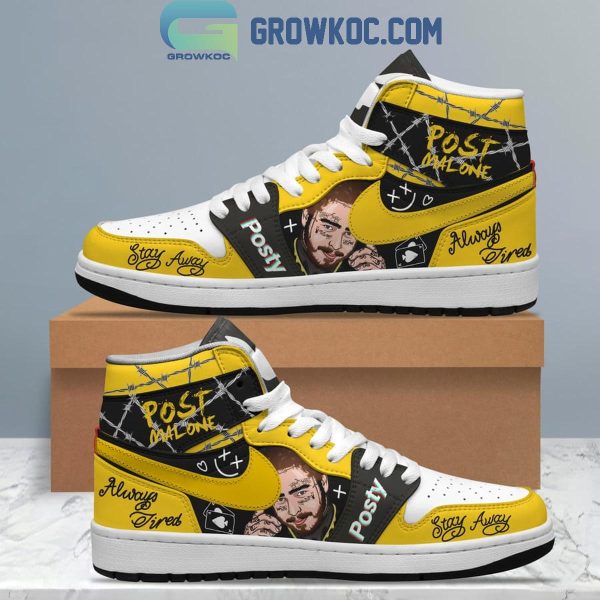 Post Malone Always Tired Posty Air Jordan 1 Shoes