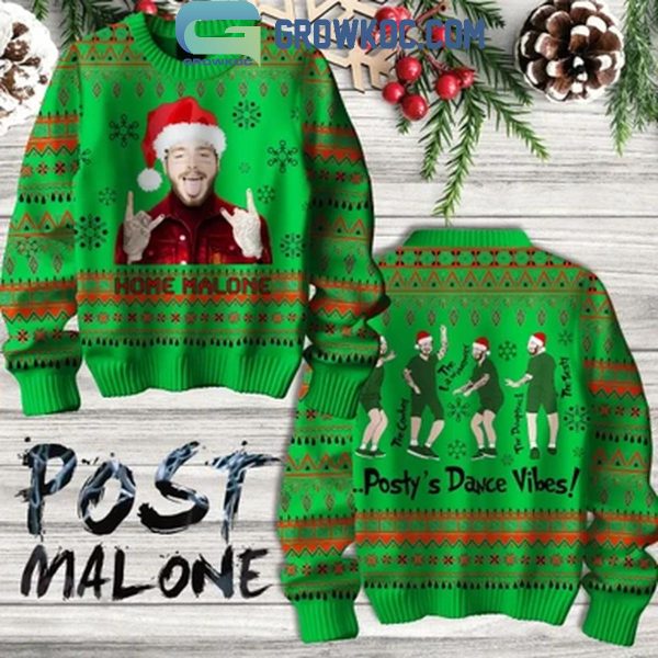 Post Malone Posty’s Dance Vibes Christmas 2024 Ugly Sweater