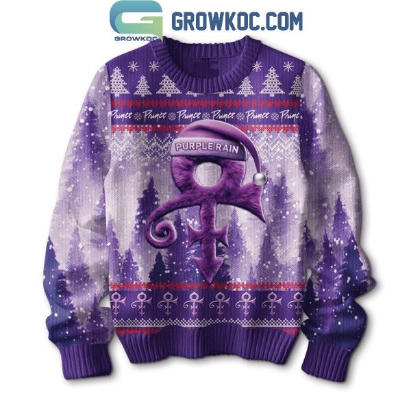 Prince 2024 Purple Rain In Christmas Ugly Sweater